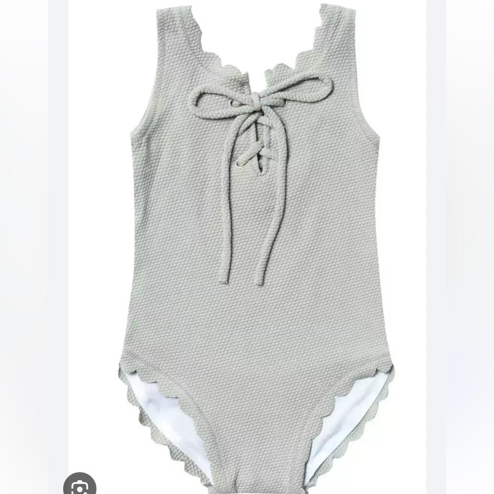 NWT Rylee + Cru Laced One Piece Swimsuit in Seafoam, size 3-6 months